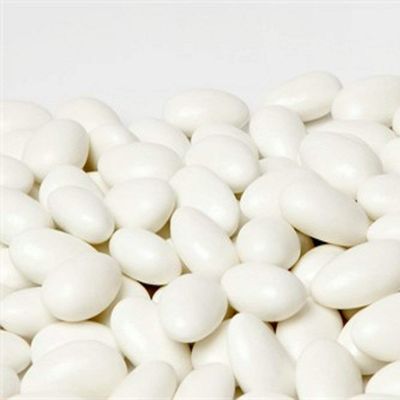 Sugar Free White Jordan Almonds by Its Delish, 5 Lbs Bulk Bag | Candied Almond Nut with Hard Candy Coating | No Sugar Added | Bulk Wedding Favors and Party Buffets - Vegan & Kosher