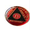 20 Year AA Medallion Metallic RedBlack Tri-Plate Sobriety Chip view 1