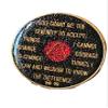 20 Year AA Medallion Metallic RedBlack Tri-Plate Sobriety Chip view 2