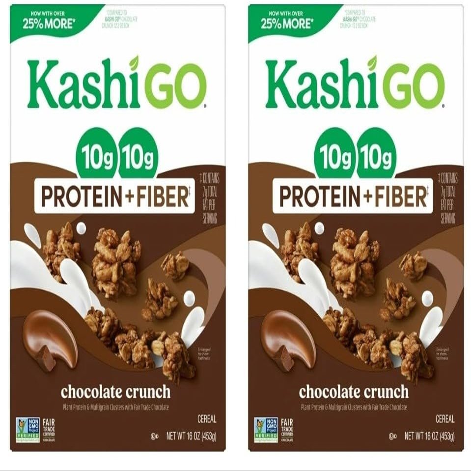 Cold Breakfast Cereal byKashi- Vegan Protein - Chocolate Crunch - 16 Oz Box - Pack of 2