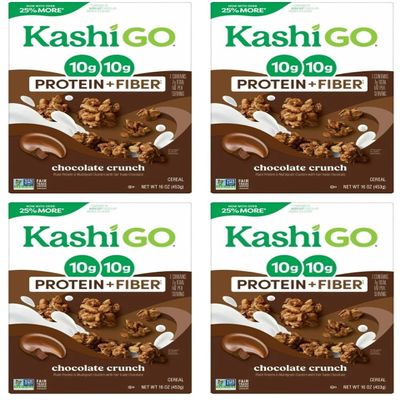 Cold Breakfast Cereal byKashi- Vegan Protein - Chocolate Crunch - 16 Oz Box - Pack of 4