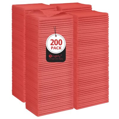 Orighty Microfiber Cleaning Cloth, 200 Pack Microfiber Towels for Cars, Multi-Purpose Shop Towels Cleaning Rags Bulk for Car, Home, Kitchen, 11.5 x 11.5, Red
