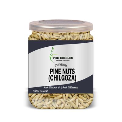 THE EDIBLE Pine Nuts (Chilgoza) 100 Gram Airtight Container