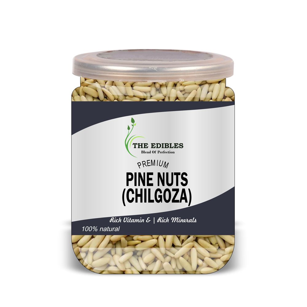 THE EDIBLE Pine Nuts (Chilgoza) 100 Gram Airtight Container