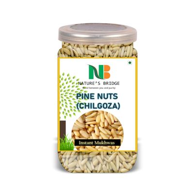 NATURE'S BRIDGE Pine Nuts (Chilgoza) 100 Gram Airtight Container
