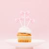 10pcs Bow Cake Topper Bowknot Cupcake Toppers Cake Dessert Picks Decoration For Baby Shower Birthday Wedding Party Supplies (10 pcs Blue) view 4