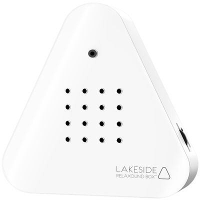 RELAXOUND Original Lakesidebox White - Modern Nature Sound Box - Relaxing Forest Lake Atmosphere - Motion Sensor with Sound - Relaxing Tool