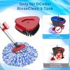 2 Pack Spin Mop Heads Replacement Compatible with O Cedar RinseClean 2 Tank, Upgraded Scrub Brush,4 Section Mop Handle and 1 Base Combo Set, Microfiber Replace Head Refill view 2