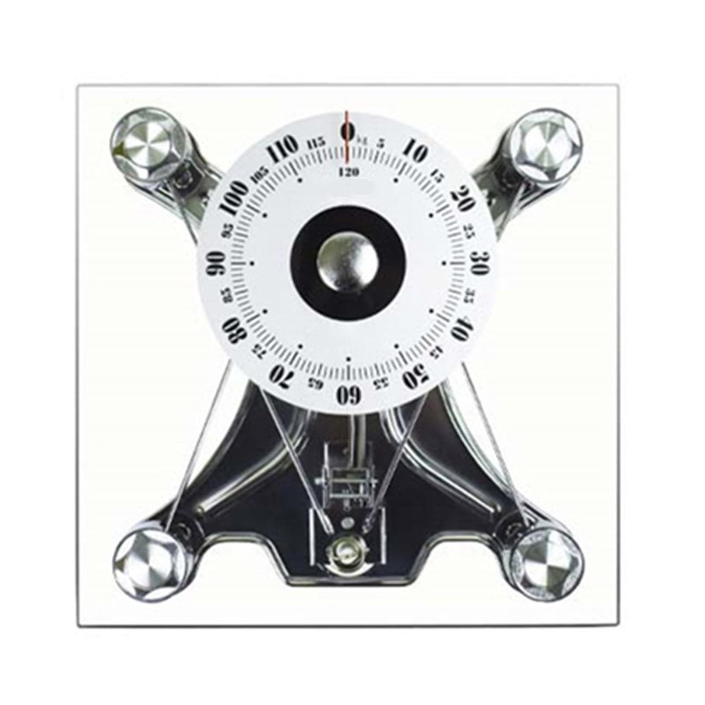 Mechanical Weight Scale, Measuring Weight Up to 120kg, Cold Rolled Steel, No Batteries Required, Easy to Use, Bathroom Scales, for Home School Hospital Gym