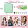 Desing Wish Sanitary Napkin Storage Bag Polyester Fabric Period Bag for Teen Girls Sanitary Pad Pouch for Sanitary Napkins/Tampons/Panty Liners Privacy Protector Pad Bag (Bubble-Check, Blue) view 2