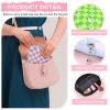 Desing Wish Sanitary Napkin Storage Bag Polyester Fabric Period Bag for Teen Girls Sanitary Pad Pouch for Sanitary Napkins/Tampons/Panty Liners Privacy Protector Pad Bag (Bubble-Check, Blue) view 4