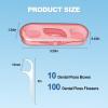 10 Pack Flosser Dispenser Dental Floss Case, Mini Floss Picks, Professional Toothpicks with Travel Case, Travel Purse Essentials for Teeth Cleaning, Portable and Hygienic view 2