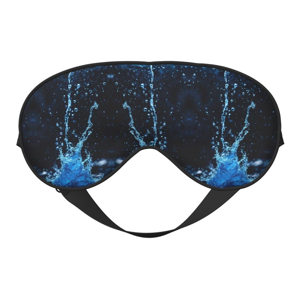 SSIMOO Tranquil Water Sleep Mask-Adjustable,Breathable,Fashionable Eye Mask for A Comfortable Sleep Experience, Black