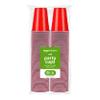 Amazon Basics Disposable Plastic Party Cups, Red, 18oz, 120 Count, Large Pack view 1