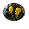 1 Year AA Founders Medallion Black Tri-Plate Sobriety Chip view 1