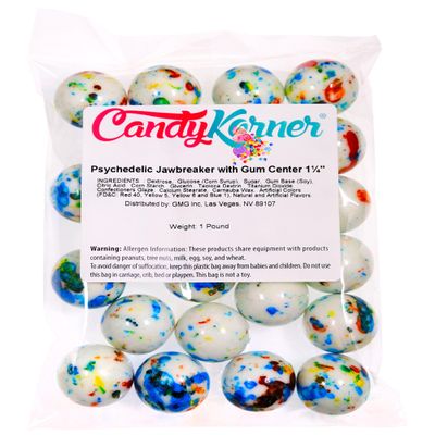 Psychedelic Jawbreakers - 1 1/4" - 1 Pound (16 Ounces) - By CandyKorner