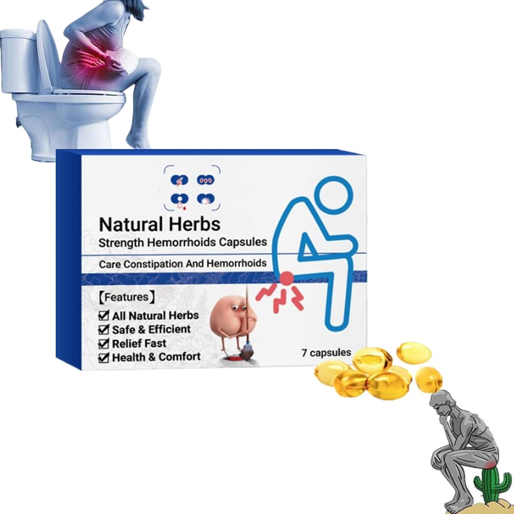 boticle Natural Herbal Strength Hemorrhoid Capsules, Reduce Itching Discomfort (3Boxes)