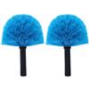2 Pack Blue Robust Cobweb Duster Head Brush//Superior Twist-On Web Cleaning Tool//Spider Web Remover Brush Compatible with Standard 3/4 Inch Threaded Poles for Outdoor & Indoor//Brush Head Only view 1