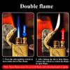 Magic Dual Flame Crocodile Lighter, Torch & Soft Flame Creative Windproof Croc Torch Lighter, Cool Dual Jet Flame Butane Lighter, Refillable Butane Lighter for Outdoor Indoor (Black) view 3