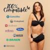 SIIL Ostomy Swimwear Bikini - Ostomy Bag Covers Compatible W/All Ostomy Bag Cover Colostomy & Ileostomy Bag Cover. Black view 4