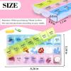 2PCS INVODA Weekly Pill Organizer 3 Times a Day Pill Case Large Medicine Planner 7 Day Pill Box for Vitamin Fish Oils Medication Supplement view 2