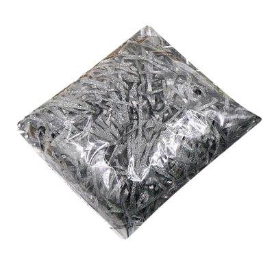 Shredded Paper for Gift Baskets Glitter Crinkle Cut Paper Shred Filler Metallic Basket Grass Recyclable Confetti Raffia Tissue for Gift Box Wrapping Wedding Birthday Easter 150g/5.3oz, Black