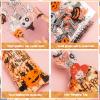 Halloween Cellophane Treat Bags, 100 pcs Clear Halloween Goodie Bags with Twists Ties, 4 Styles Halloween Cellophane Candy Bags with Gift Tag for Kids Halloween Treat or Trick Party Supplies view 3