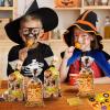 Halloween Cellophane Treat Bags, 100 pcs Clear Halloween Goodie Bags with Twists Ties, 4 Styles Halloween Cellophane Candy Bags with Gift Tag for Kids Halloween Treat or Trick Party Supplies view 4