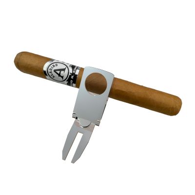 Linkidea Zinc Alloy Cigar Holder Golf Cart, Recreation Golf Plug-in Cigar Holder, Golf Cart Cigar Holder Clip Divot Tool and Ball Marker (Silver)