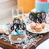 12Pcs Leo Cupcake Topper, Big Leo Energy/Cancer Season, 12 Constellation July/August Birthday Cupcake Decoration, Horoscope Astrology Birthday Party Supplies, Black Glitter view 3