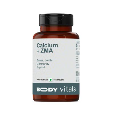 NineLife Basics Calcium Magnesium & Zinc Tablets with Vitamin D for Women and Men, for Bone Health and Immune Support, Calcium Tablets (60N, 1)