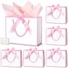 DOYIDE 30 Pcs Thank You Gift Bags with Tissue Paper, 9x7x3.1in Paper Gift Bags with Handles, Gift Wrap Bags with Bow Ribbon for Wedding Birthday Baby Shower Bridesmaid Party view 1