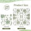 200Pack Sage Green Floral Cocktail Napkins Disposable Wedding Paper Napkin Decorative Green & White Hydrangea Flower Guest Hand Towel Fancy Dinner Napkin for Bridal Baby Shower Birthday Party Supplies view 4