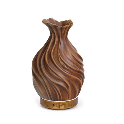 200ml Essential Oil Diffuser for Home, Wood Grain Cover Aromatherapy Diffuser, Cool Mist Humidifier with Safe Auto Shut-Off and 2 Mist Modes & 7 Color LED Night Lights for Office Room (VASE01)
