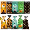 Artby7 50 Pack Halloween Cellophane Treat Bags, Cello Candy Bags with Twsit for Halloween Trick or Treat Party Supply view 1