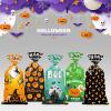 Artby7 50 Pack Halloween Cellophane Treat Bags, Cello Candy Bags with Twsit for Halloween Trick or Treat Party Supply view 3