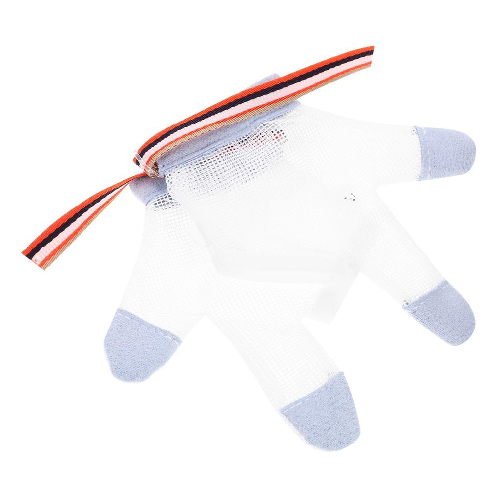 WRITWAA 1pair Breathable Half-finger Teething Gloves for Soft Nylon -scratch Mitts Comfortable Design for Teething Relief for Toddlers s
