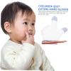 WRITWAA 1pair Breathable Half-finger Teething Gloves for Soft Nylon -scratch Mitts Comfortable Design for Teething Relief for Toddlers s view 3