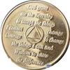 27 Year AA Founders Medallion Gold Plated Sobriety Chip view 2