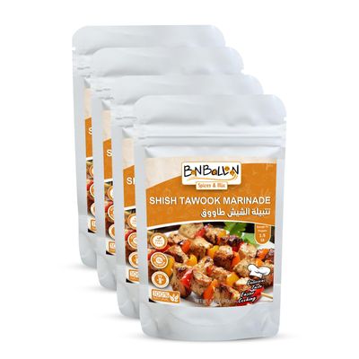 4 Packs Shish Tawook Marinade Powder Taouk Herb Kebab Tawouk Kabab Tavuk Spice Mix Seasoning Blend Shawarma Mediterranean Baharat Cuisine Halal (5.64 oz / 160 gm)