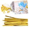 FOMIYES 2400pcs Golden Ties for Treat and Candy Bags Wrapping Ties for Sturdy and Festive for Party Favor Packaging for Holidays and Celebrations view 4