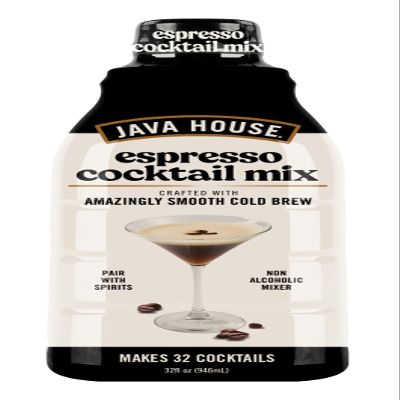 Java House Cold Brew Espresso Cocktail Mix Premium 100% Arabica Cold Brew Concentrate Smooth Coffee With French Vanilla Notes 32oz Bottle (Makes 32 Cocktails)