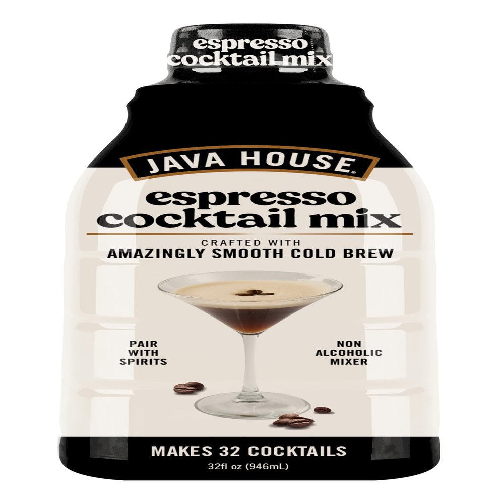 Java House Cold Brew Espresso Cocktail Mix Premium 100% Arabica Cold Brew Concentrate Smooth Coffee With French Vanilla Notes 32oz Bottle (Makes 32 Cocktails)