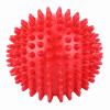 Akozon Red Spiky Fitness Massage Roller Ball - 7.5cm - Plastic Body Massage Ball for Finger Relaxation & Muscle Recovery (Small Size 7.5cm) view 1