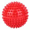 Akozon Red Spiky Fitness Massage Roller Ball - 7.5cm - Plastic Body Massage Ball for Finger Relaxation & Muscle Recovery (Small Size 7.5cm) view 2