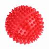 Akozon Red Spiky Fitness Massage Roller Ball - 7.5cm - Plastic Body Massage Ball for Finger Relaxation & Muscle Recovery (Small Size 7.5cm) view 3