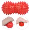 Akozon PVC Spiky Peanut Shaped for Back, Feet & Relief Deep Tissue Fitness Roller, Ergonomic Design, Red view 3