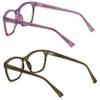 V.W.E. 2 Pairs Women Large Translucent Optical Frame Reading Glasses - Clear Lens Fashion Reader ZT104 (Purple Grey, 1.50, x) view 4