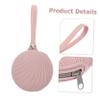 BCOATH Reusable Silicone Pacifier Holder Case Portable Pacifier Storage Bag for Stroller Diaper Bag and Travel Easy Access Fits and Accessories Soft and Washable Light Pink view 3