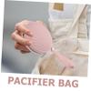 BCOATH Reusable Silicone Pacifier Holder Case Portable Pacifier Storage Bag for Stroller Diaper Bag and Travel Easy Access Fits and Accessories Soft and Washable Light Pink view 4